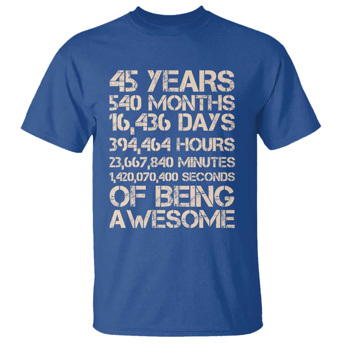 Vintage 45th Birthday Gift T Shirt 45 Years Of Being Awesome