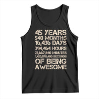 Vintage 45th Birthday Gift Tank Top 45 Years Of Being Awesome