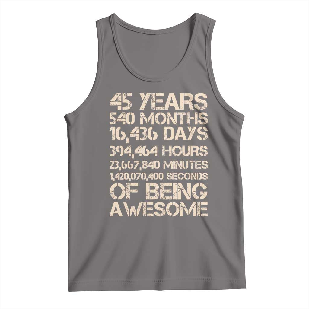 Vintage 45th Birthday Gift Tank Top 45 Years Of Being Awesome