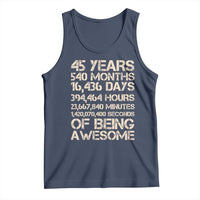 Vintage 45th Birthday Gift Tank Top 45 Years Of Being Awesome