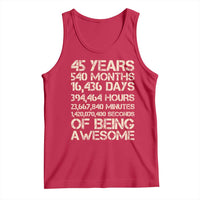 Vintage 45th Birthday Gift Tank Top 45 Years Of Being Awesome