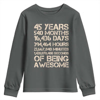 Vintage 45th Birthday Gift Youth Sweatshirt 45 Years Of Being Awesome