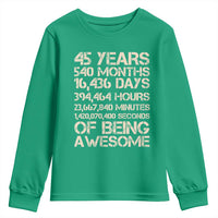 Vintage 45th Birthday Gift Youth Sweatshirt 45 Years Of Being Awesome