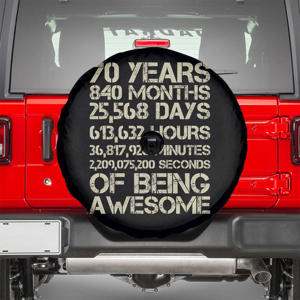 Vintage 70th Birthday Gift Spare Tire Cover 70 Years Of Being Awesome