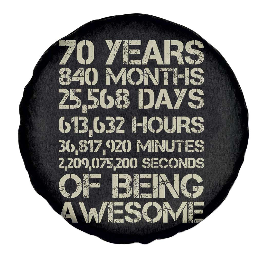 Vintage 70th Birthday Gift Spare Tire Cover 70 Years Of Being Awesome