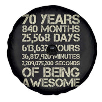 Vintage 70th Birthday Gift Spare Tire Cover 70 Years Of Being Awesome
