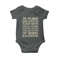 Vintage 70th Birthday Gift Baby Onesie 70 Years Of Being Awesome