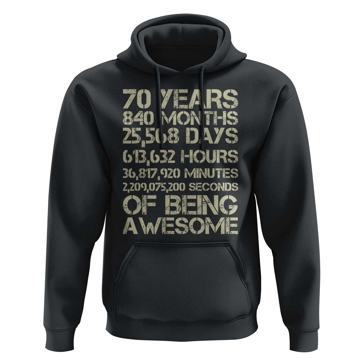Vintage 70th Birthday Gift Hoodie 70 Years Of Being Awesome