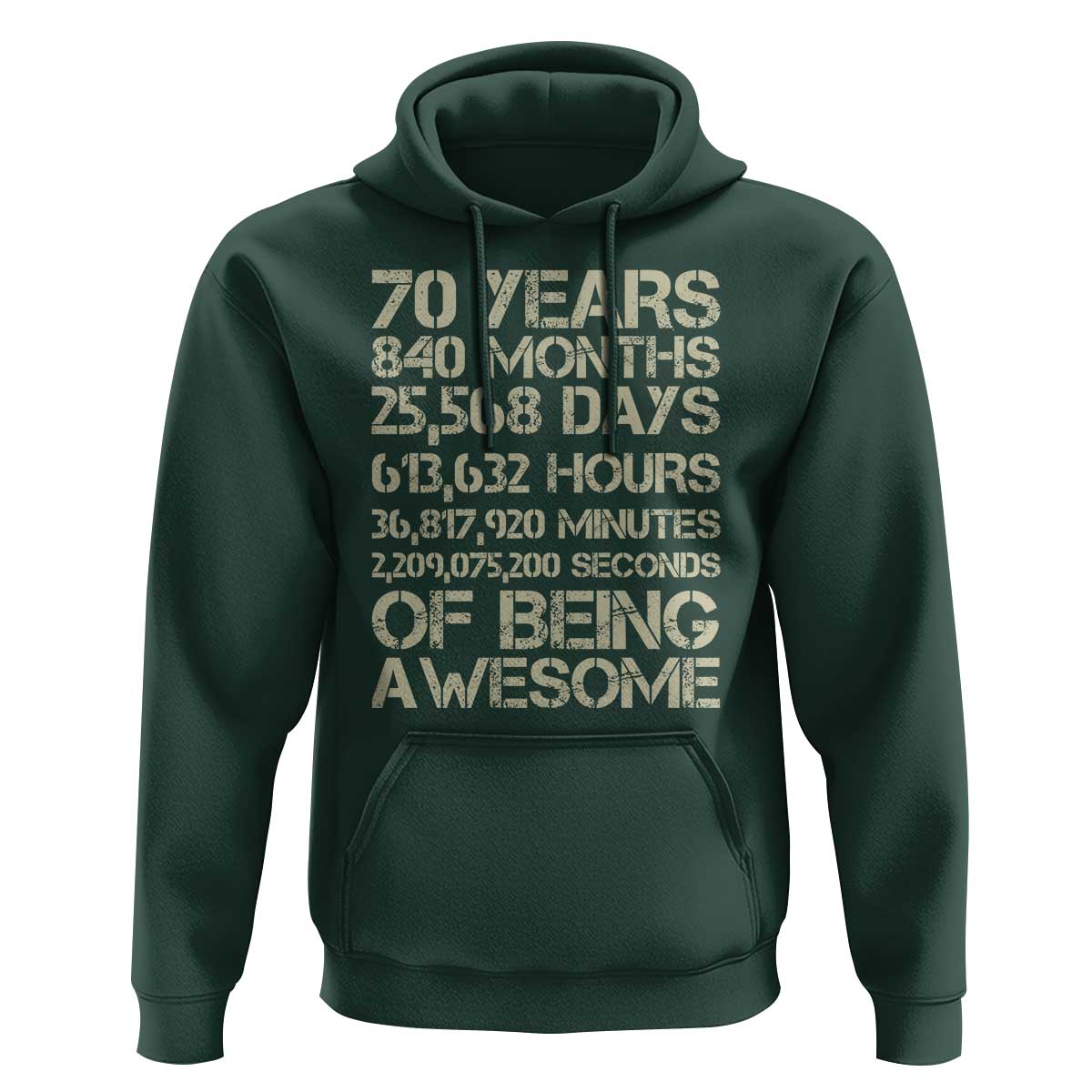 Vintage 70th Birthday Gift Hoodie 70 Years Of Being Awesome