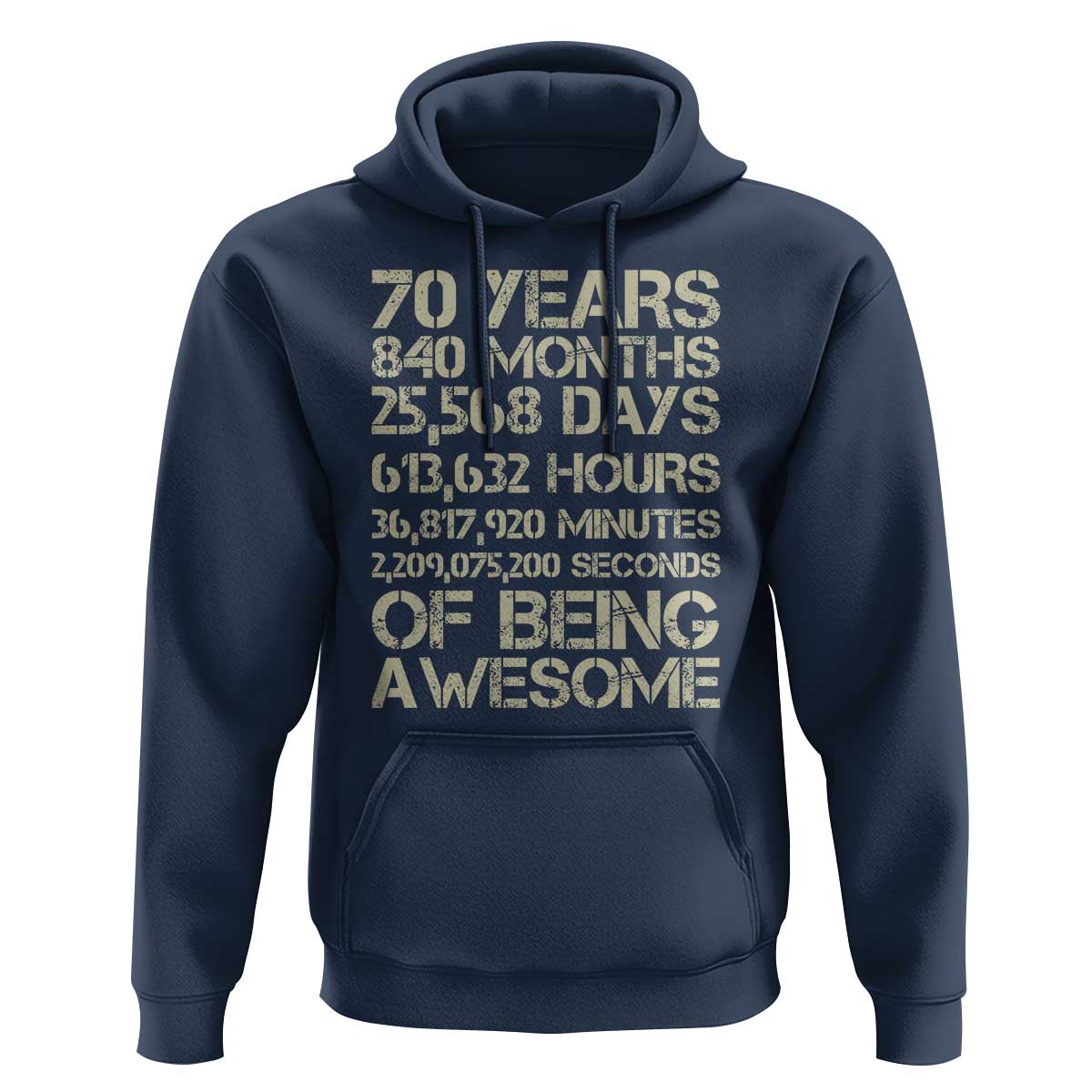 Vintage 70th Birthday Gift Hoodie 70 Years Of Being Awesome