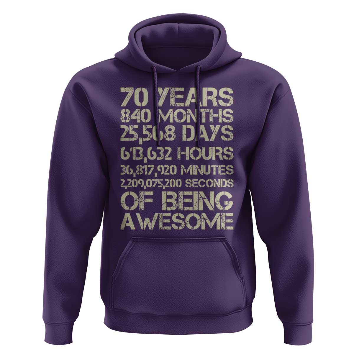 Vintage 70th Birthday Gift Hoodie 70 Years Of Being Awesome