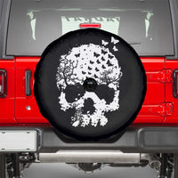 Dark Gothic Graphic Skull Floral Butterfly Spare Tire Cover