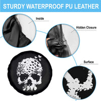 Dark Gothic Graphic Skull Floral Butterfly Spare Tire Cover