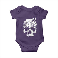 Dark Gothic Graphic Skull Floral Butterfly Baby Onesie