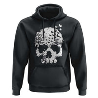 Dark Gothic Graphic Skull Floral Butterfly Hoodie