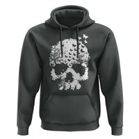 Dark Gothic Graphic Skull Floral Butterfly Hoodie