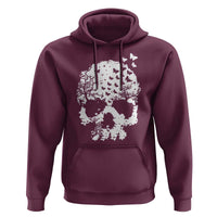 Dark Gothic Graphic Skull Floral Butterfly Hoodie