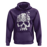 Dark Gothic Graphic Skull Floral Butterfly Hoodie