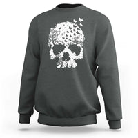 Dark Gothic Graphic Skull Floral Butterfly Sweatshirt