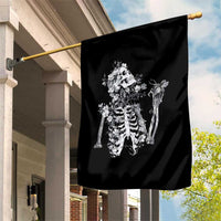 Gothic Grunge Floral Skeleton Garden Flag Dark Alternative Aesthetic For Women