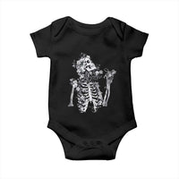 Gothic Grunge Floral Skeleton Baby Onesie Dark Alternative Aesthetic For Women