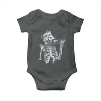 Gothic Grunge Floral Skeleton Baby Onesie Dark Alternative Aesthetic For Women