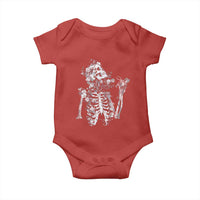 Gothic Grunge Floral Skeleton Baby Onesie Dark Alternative Aesthetic For Women