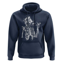 Gothic Grunge Floral Skeleton Hoodie Dark Alternative Aesthetic For Women