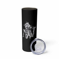 Gothic Grunge Floral Skeleton Skinny Tumbler Dark Alternative Aesthetic For Women