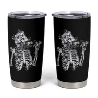 Gothic Grunge Floral Skeleton Tumbler Cup Dark Alternative Aesthetic For Women