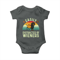 Easily Distracted By Wieners Baby Onesie Funny Dachshund Dog In A Hot Dog Costume - Wonder Print Shop