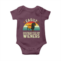 Easily Distracted By Wieners Baby Onesie Funny Dachshund Dog In A Hot Dog Costume - Wonder Print Shop