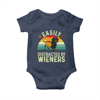 Easily Distracted By Wieners Baby Onesie Funny Dachshund Dog In A Hot Dog Costume - Wonder Print Shop