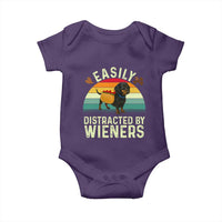 Easily Distracted By Wieners Baby Onesie Funny Dachshund Dog In A Hot Dog Costume - Wonder Print Shop