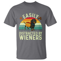Easily Distracted By Wieners T Shirt Funny Dachshund Dog In A Hot Dog Costume - Wonder Print Shop