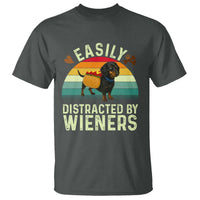 Easily Distracted By Wieners T Shirt Funny Dachshund Dog In A Hot Dog Costume - Wonder Print Shop