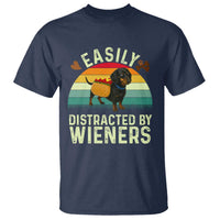 Easily Distracted By Wieners T Shirt Funny Dachshund Dog In A Hot Dog Costume - Wonder Print Shop