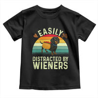 Easily Distracted By Wieners Toddler T Shirt Funny Dachshund Dog In A Hot Dog Costume - Wonder Print Shop