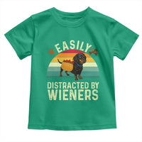 Easily Distracted By Wieners Toddler T Shirt Funny Dachshund Dog In A Hot Dog Costume - Wonder Print Shop