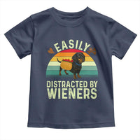 Easily Distracted By Wieners Toddler T Shirt Funny Dachshund Dog In A Hot Dog Costume - Wonder Print Shop