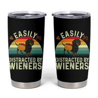 Easily Distracted By Wieners Tumbler Cup Funny Dachshund Dog In A Hot Dog Costume