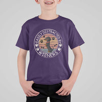 Easily Distracted By Wieners T Shirt For Kid Dachshund Dog Lover Retro Sunset - Wonder Print Shop