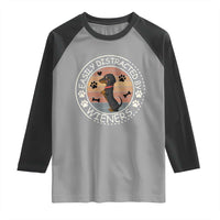 Easily Distracted By Wieners Raglan Shirt Dachshund Dog Lover Retro Sunset - Wonder Print Shop