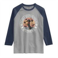 Easily Distracted By Wieners Raglan Shirt Dachshund Dog Lover Retro Sunset - Wonder Print Shop