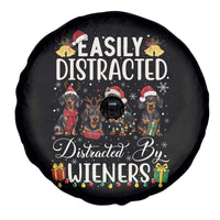 Christmas Dachshund Spare Tire Cover Funny Easily Distracted By Wieners - Wonder Print Shop