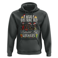 Christmas Dachshund Hoodie Funny Easily Distracted By Wieners - Wonder Print Shop