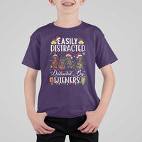 Christmas Dachshund T Shirt For Kid Funny Easily Distracted By Wieners - Wonder Print Shop