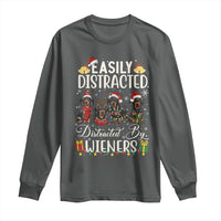 Christmas Dachshund Long Sleeve Shirt Funny Easily Distracted By Wieners - Wonder Print Shop