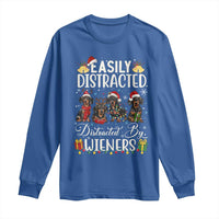 Christmas Dachshund Long Sleeve Shirt Funny Easily Distracted By Wieners - Wonder Print Shop