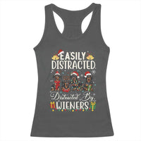 Christmas Dachshund Racerback Tank Top Funny Easily Distracted By Wieners - Wonder Print Shop